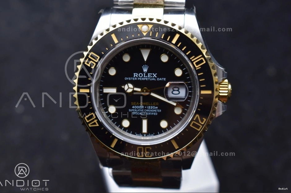 V3 Edition YG SS Tone Bracelet on Sea-Dweller Black GMF Best Two A2824 SS YG Dial 126603 1120